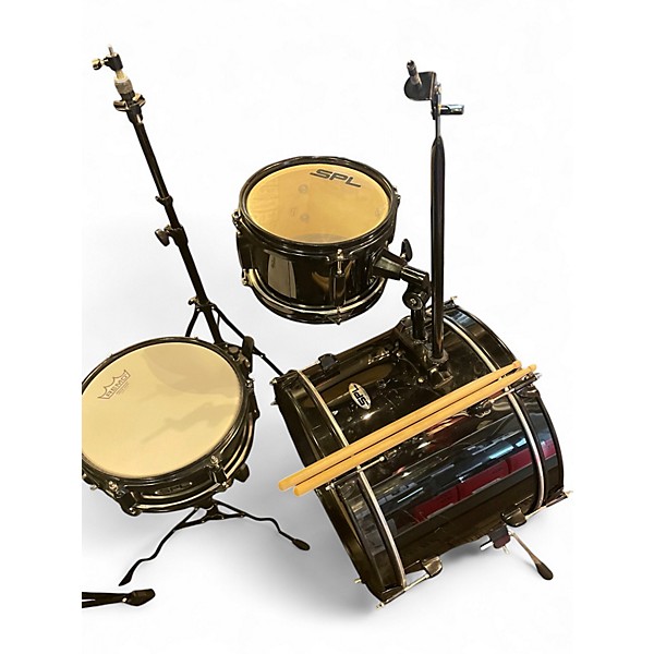 Used SPL 3 Piece LIL KICKER SHELL PACK Black Drum Kit