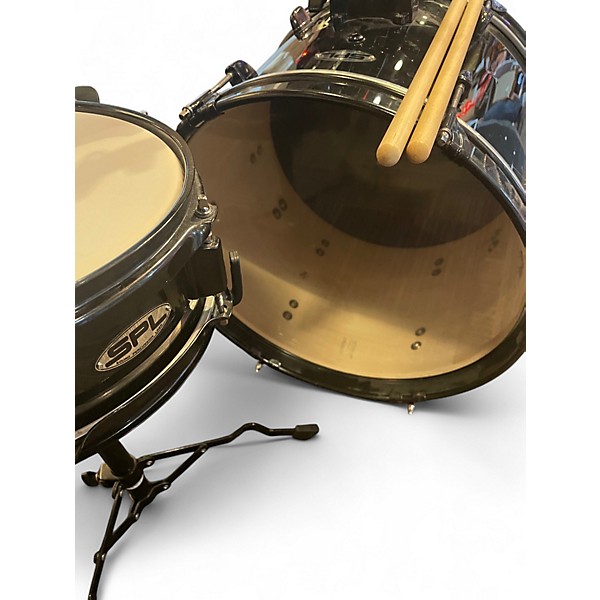 Used SPL 3 Piece LIL KICKER SHELL PACK Black Drum Kit