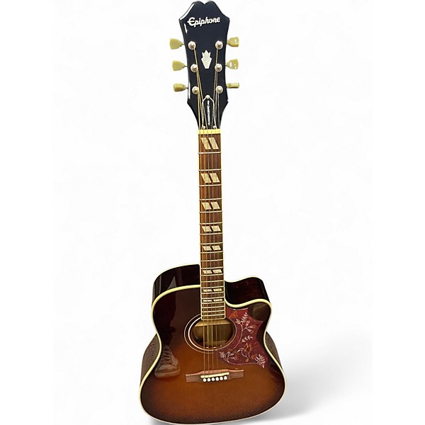 Used Epiphone Hummingbird Pro 2 Color Sunburst Acoustic Electric Guitar