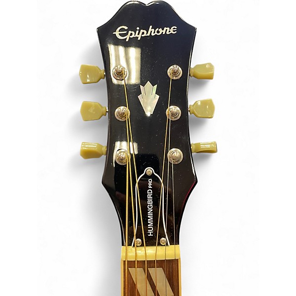 Used Epiphone Hummingbird Pro 2 Color Sunburst Acoustic Electric Guitar