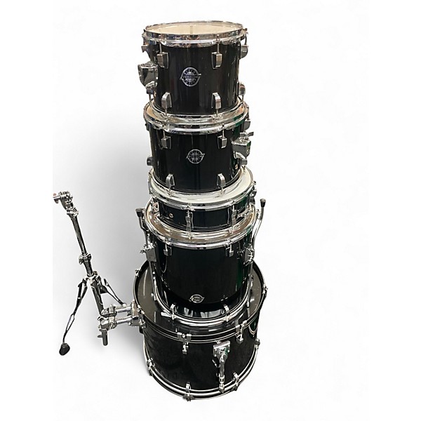 Used Ludwig 5 Piece Accent Black Drum Kit