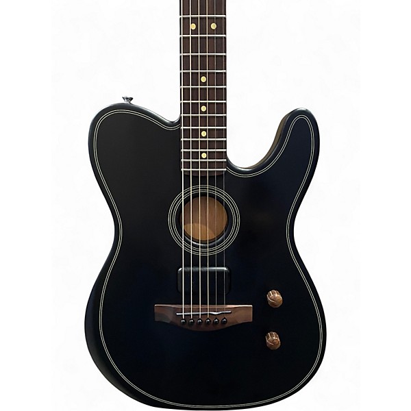 Used Fender ACOUSTASONIC STANDARD TELECASTER BLACK Acoustic Electric Guitar