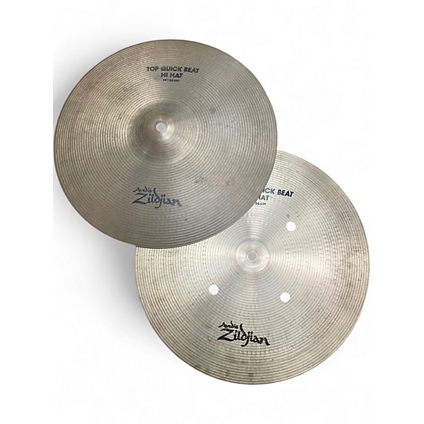 Used Zildjian 14in Quick Beat Hi Hat Pair Cymbal