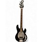 Used Ernie Ball Music Man Stingray SUB Bass BLACK WITH DIAMOND PLATE Electric Bass Guitar thumbnail