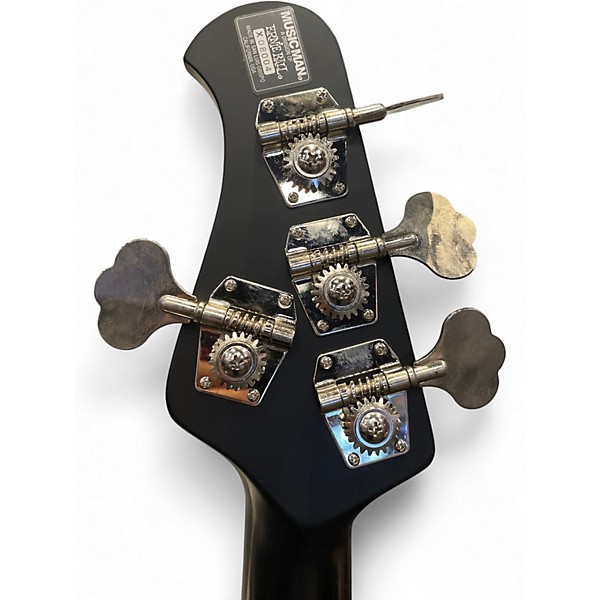 Used Ernie Ball Music Man Stingray SUB Bass BLACK WITH DIAMOND PLATE Electric Bass Guitar