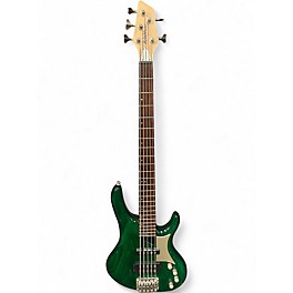 Used Washburn RB2502 Trans Green Electric Bass Guitar