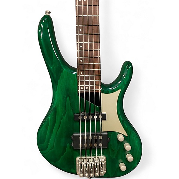 Used Washburn RB2502 Trans Green Electric Bass Guitar