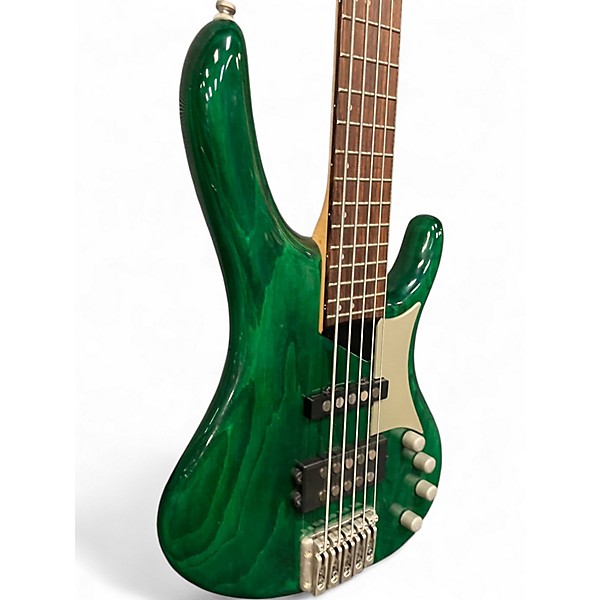 Used Washburn RB2502 Trans Green Electric Bass Guitar