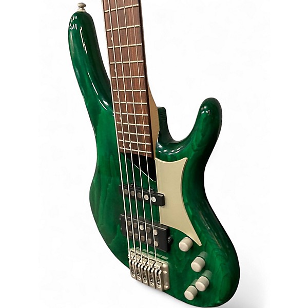 Used Washburn RB2502 Trans Green Electric Bass Guitar
