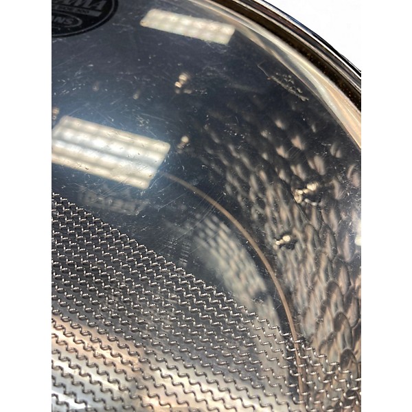 Used Gretsch Drums 14in HAMMERED BLACK STEEL Black Chrome Drum