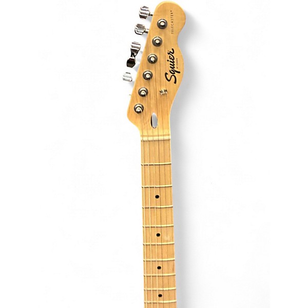Used Squier Telecaster Black and Yellow Solid Body Electric Guitar