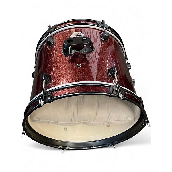 Used Ludwig 4 Piece Questlove Pocket Kit red sparkle Drum Kit