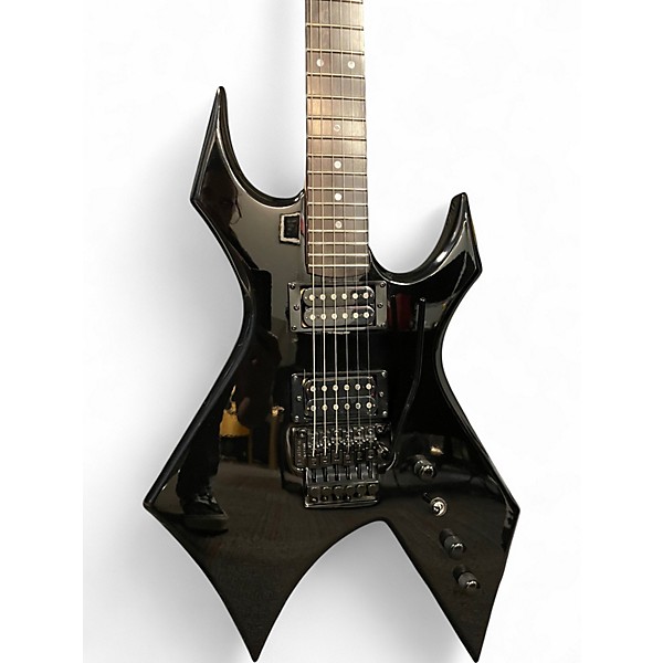 Used B.C. Rich Stranger Things "Eddie's" Inspired NJ Series Warlock Black Solid Body Electric Guitar