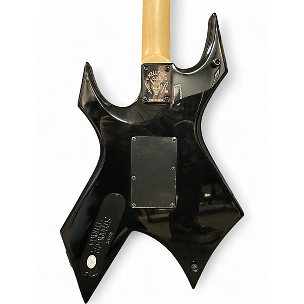 Used B.C. Rich Stranger Things "Eddie's" Inspired NJ Series Warlock Black Solid Body Electric Guitar