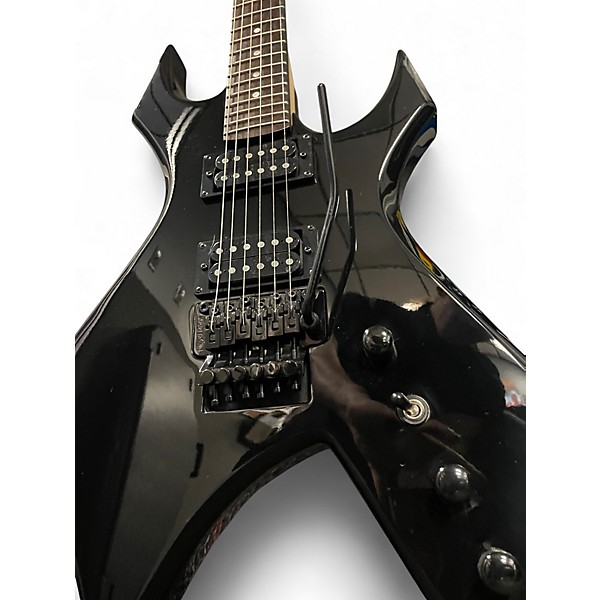 Used B.C. Rich Stranger Things "Eddie's" Inspired NJ Series Warlock Black Solid Body Electric Guitar