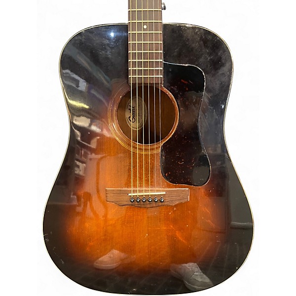 Vintage 1980 Guild Guild D-25 2 Tone Sunburst Acoustic Guitar