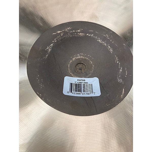 Used Zildjian 17in K Sweet Crash Cymbal