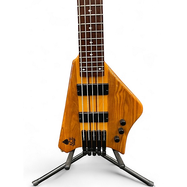 Used Bootleg Guitars Ace 5 String Natural Electric Bass Guitar