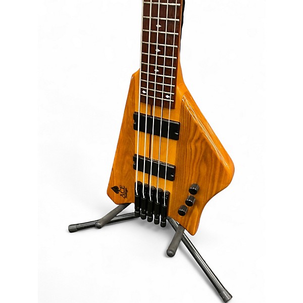 Used Bootleg Guitars Ace 5 String Natural Electric Bass Guitar