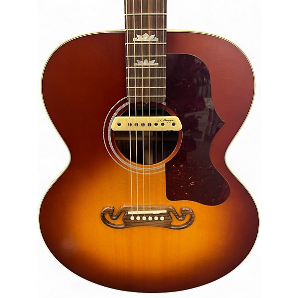 Used Gibson SJ200 Studio Super Jumbo 2 Color Sunburst Acoustic Electric Guitar