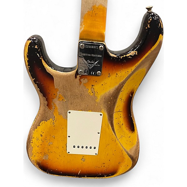 Used 2023 Fender Custom Shop Dual Mag II Strat Super Heavy Relic Aged 3 Color Sunburst Solid Body Electric Guitar