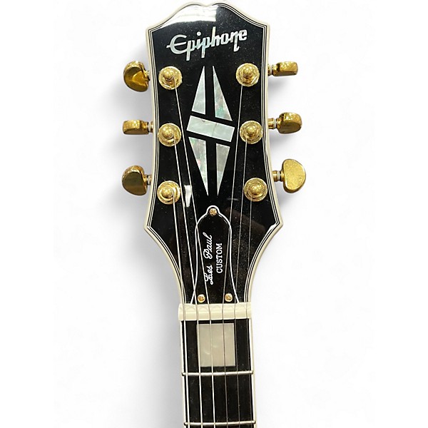 Used Epiphone Les Paul Custom Ebony Solid Body Electric Guitar