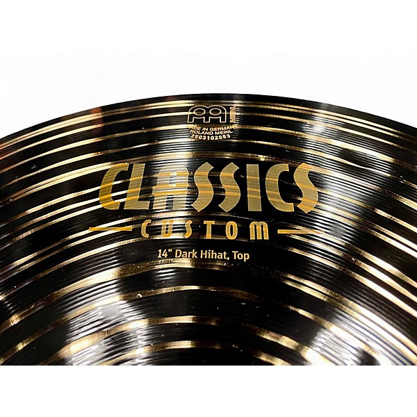 Used MEINL 14in Customs Classic Dark Hi Hat Pair Cymbal