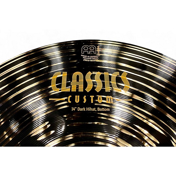 Used MEINL 14in Customs Classic Dark Hi Hat Pair Cymbal
