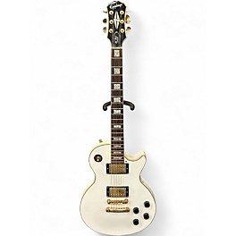 Used Epiphone Les Paul Custom Alpine White Solid Body Electric Guitar