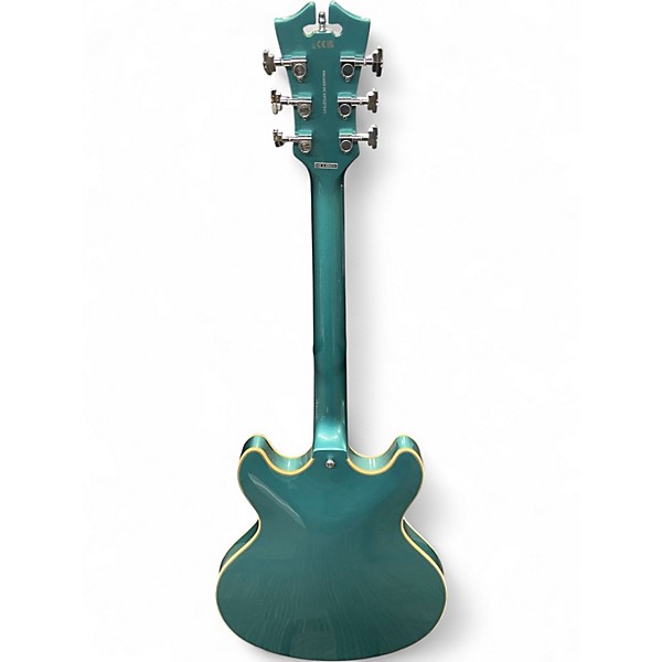 Used D'Angelico Premier Series DC Turquoise Hollow Body Electric Guitar