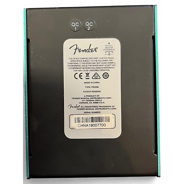 Used Fender Bubbler Chorus Effect Pedal