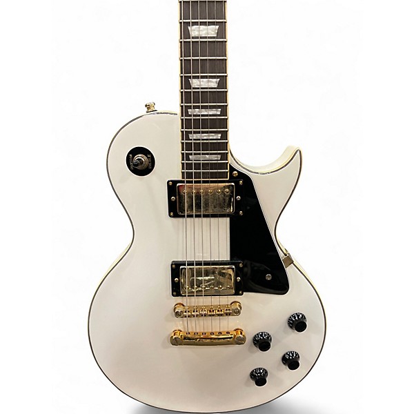 Used Vintage LES PAUL WHITE Solid Body Electric Guitar