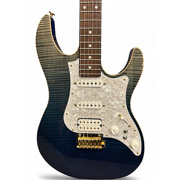Used Fujigen Expert EOS Blue Navy Gradient Solid Body Electric Guitar