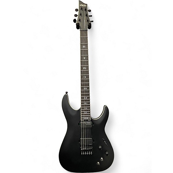 Used Schecter Guitar Research C1 SLS ELITE EVIL TWIN Satin Black Solid Body Electric Guitar