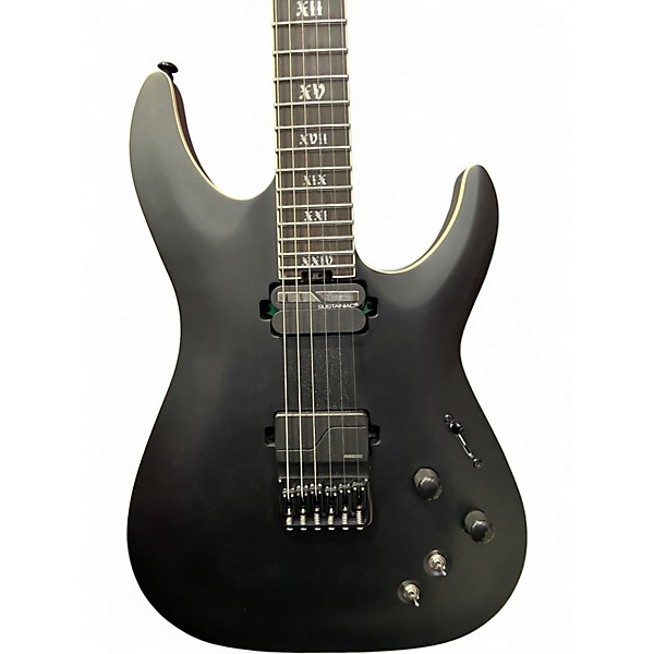 Used Schecter Guitar Research C1 SLS ELITE EVIL TWIN Satin Black Solid Body Electric Guitar