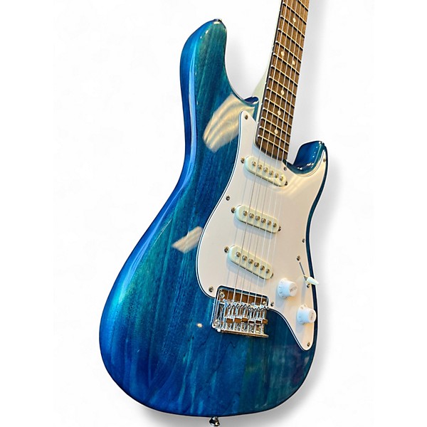 Used Squier Mini Affinity Stratocaster transparent blue Electric Guitar