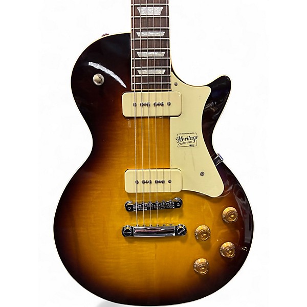 Used 2025 The Heritage H150 P90 Brown Sunburst Solid Body Electric Guitar