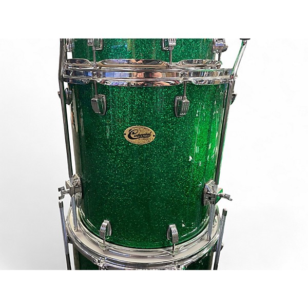 Used Ludwig 4 Piece Centennial Green Sparkle Drum Kit