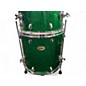 Used Ludwig 4 Piece Centennial Green Sparkle Drum Kit