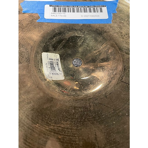 Used SABIAN 16in AA Medium Thin Crash Cymbal
