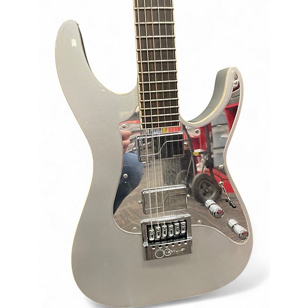 Used ESP LTD KS-M6 METALLIC SILVER Solid Body Electric Guitar