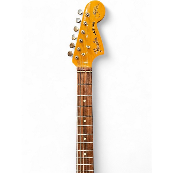 Used Fender Johnny Marr Signature Jaguar Olympic White Solid Body Electric Guitar