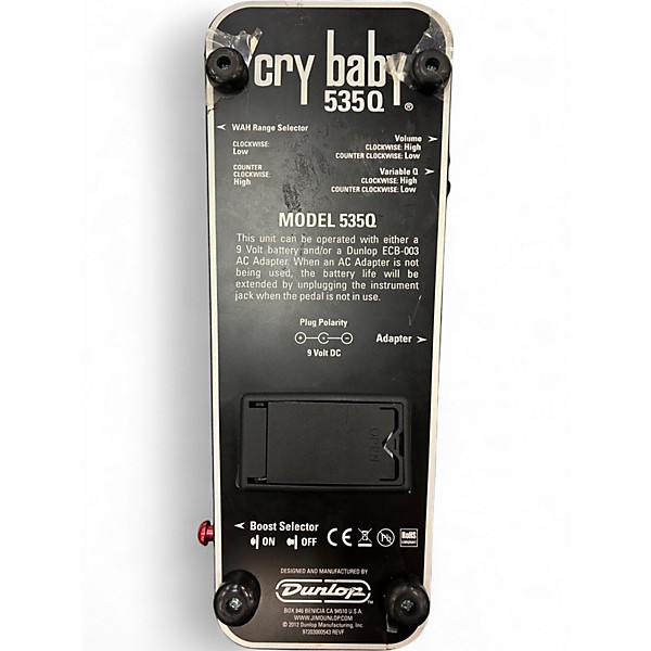 Used Dunlop 535Q Cry Baby Multi-Wah Effect Pedal