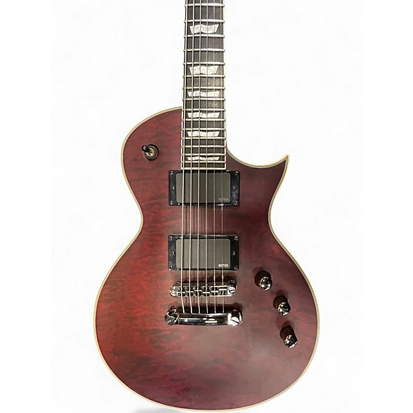 Used ESP LTD EC401FM Crimson Red Trans Solid Body Electric Guitar
