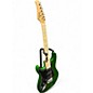 Used Glarry double cutaway electric LH Trans Green Solid Body Electric Guitar