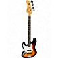 Used Glarry Double cutaway electric LH 3 Color Sunburst Electric Bass Guitar thumbnail