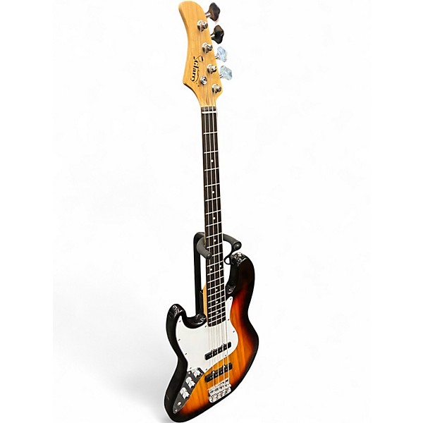 Used Glarry Double cutaway electric LH 3 Color Sunburst Electric Bass Guitar