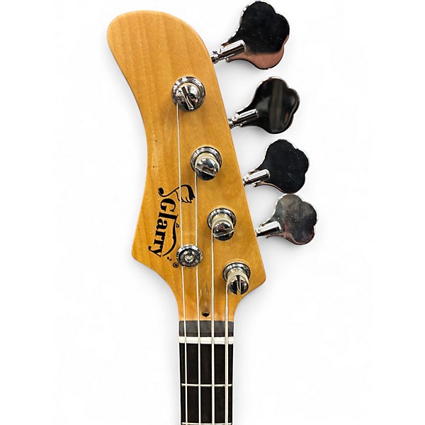 Used Glarry Double cutaway electric LH 3 Color Sunburst Electric Bass Guitar