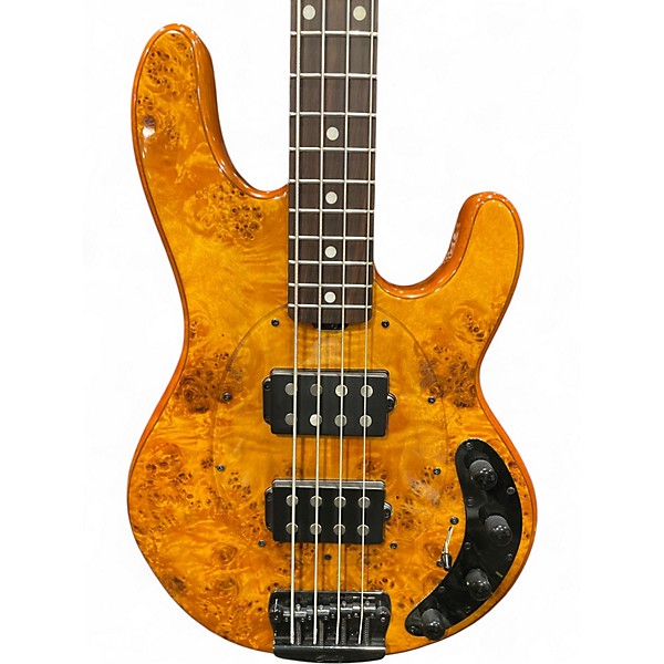 Used Sterling by Music Man Ray34 HH Amber Electric Bass Guitar
