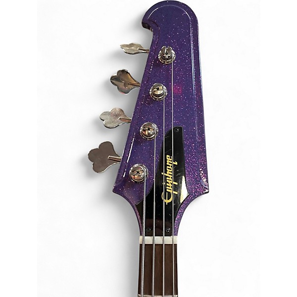 Used Epiphone Thunderbird 64 Purple Sparkle Electric Bass Guitar